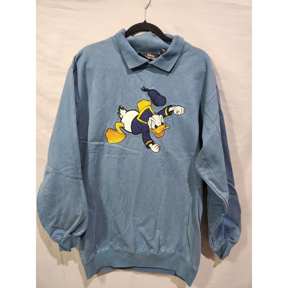 Vintage Disney Originals Oversized Donald‎ Duck Combed Cotton Embroidered Small